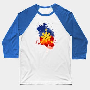 Phil.Flag Sun Baybayin word 'PI' (Pilipinas) Baseball T-Shirt